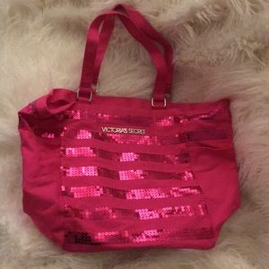 Pink Sequin Victoria’s Secret Tote